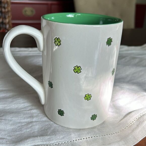 AG Lucky Me Gnome Rainbow St Patrick’s Day Shamrock Ceramic Coffee Mug New - Picture 2 of 5